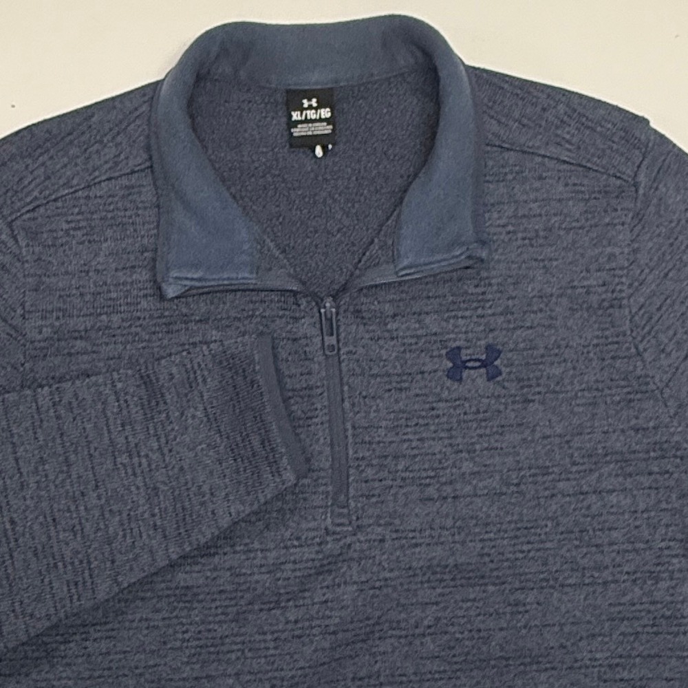 Under‎ Armour 1/4 Zip Pullover Mens XL Blue Expanse Specialist Sweatshirt Fleece